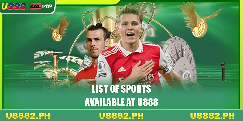 List of sports available at U888